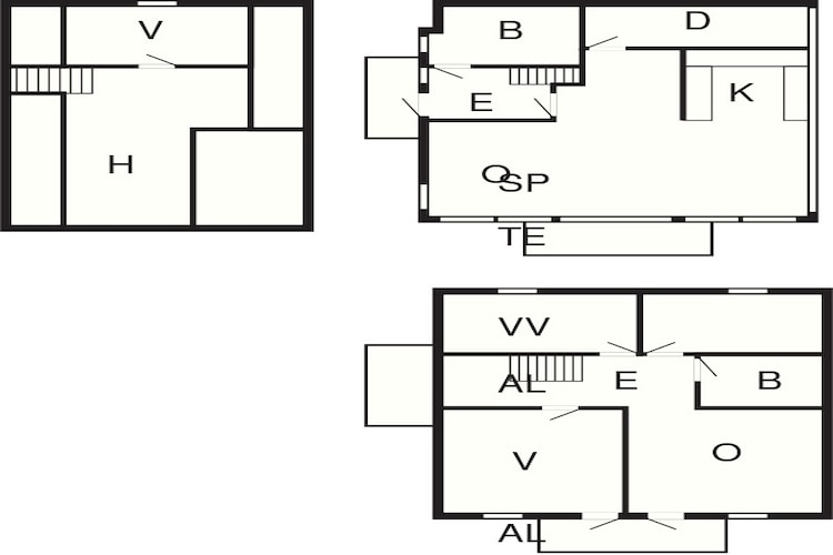 Maison de vacances pour 11 a hebnes-Plan d'étage