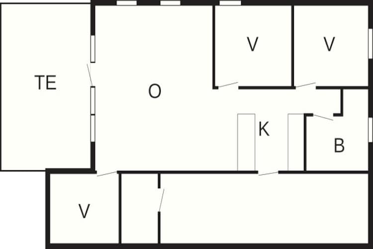 Gerestaureerde huisje in Juelsminde -- By Traum Ferienwohnungen-Plattegrond