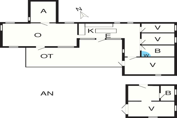 12 persoons vakantie huis in Løkken-Plattegrond