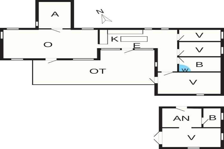 Kust retraite in Lokken -- By Traum Ferienwohnungen-Plattegrond