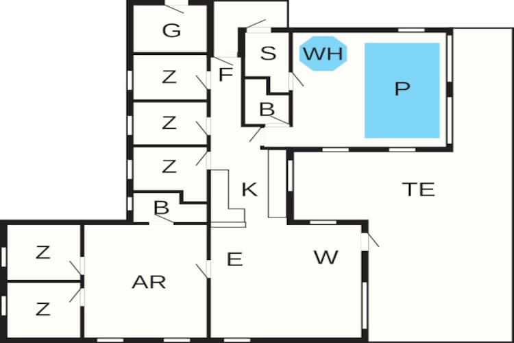 Luxe toevluchtsoord bij Skastrup - Plattegrond