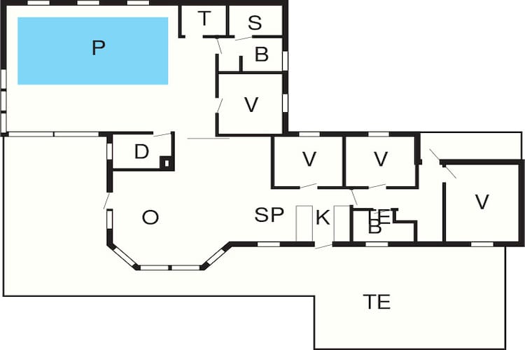 8 persoons vakantie huis in Jerup-Plattegrond