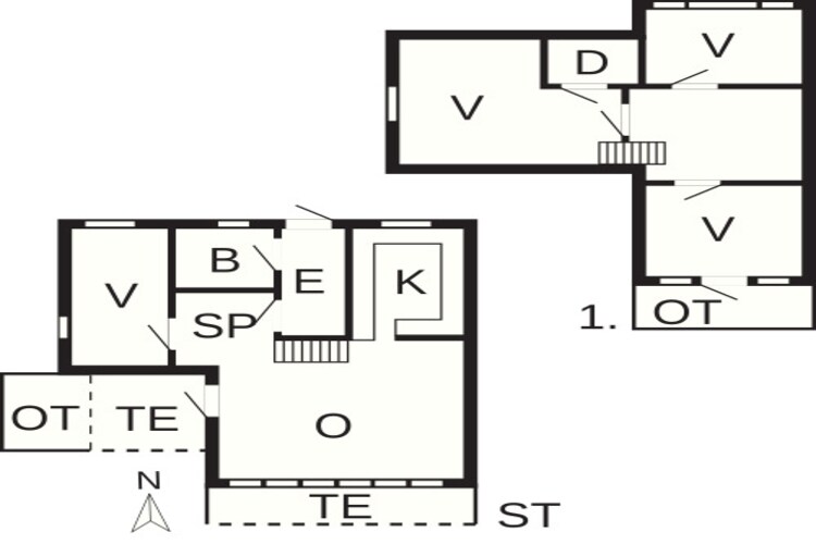 Kust ontsnapping in Hou -- By Traum Ferienwohnungen-Plattegrond