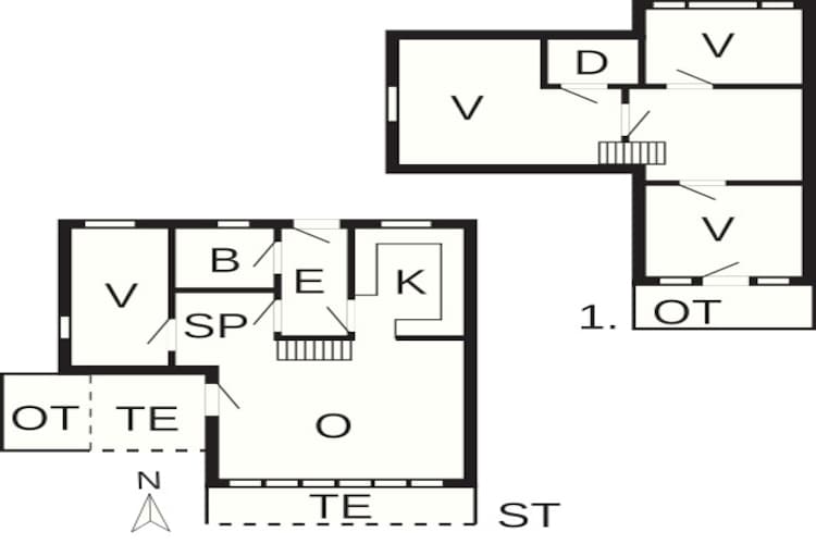 Kust ontsnapping in Hou -- By Traum Ferienwohnungen-Plattegrond