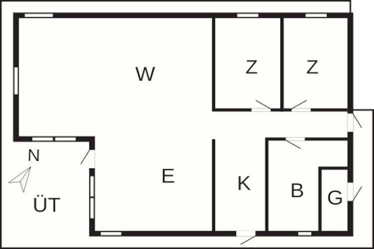 6 persoons vakantie huis in TJÖRNARP - Plattegrond