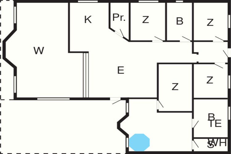 12 persoons vakantie huis in Sjællands Odde-Plattegrond