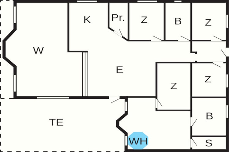 12 persoons vakantie huis in Sjællands Odde-Plattegrond