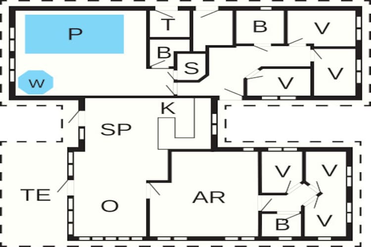 Luxe zwembadvilla in Dronningmolle -- By Traum Ferienwohnungen-Plattegrond