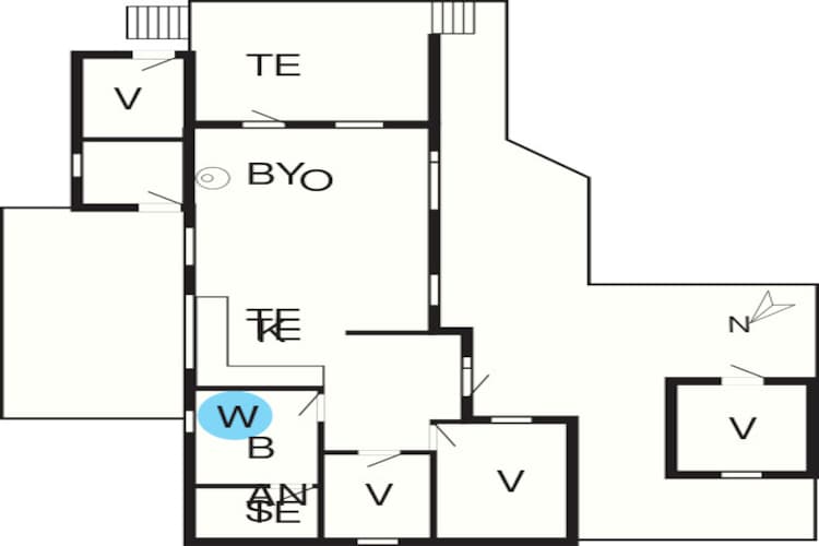 6 persoons vakantie huis in Jerup-Plattegrond