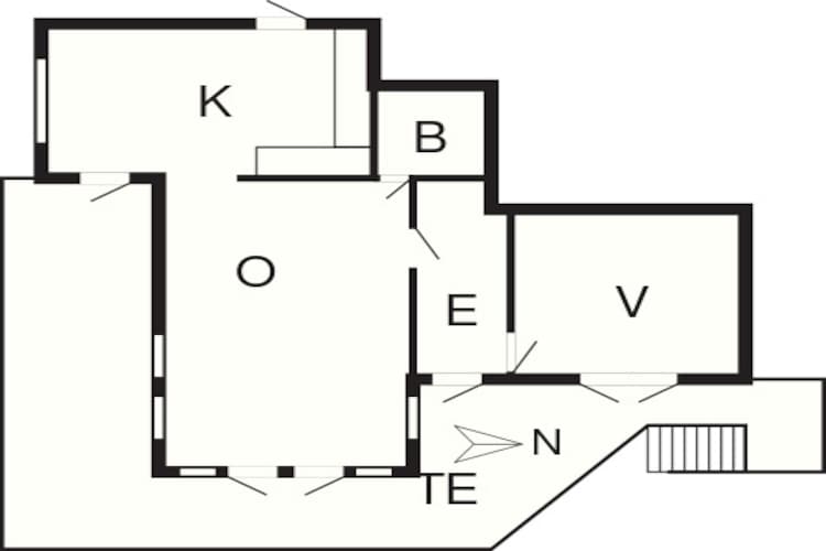 4 persoons vakantie huis in Børkop-Plattegrond