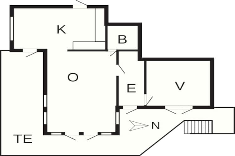 4 persoons vakantie huis in Børkop-Plattegrond