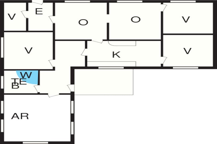 Maison de vacances pour 7 a Ribe-Plan d'étage