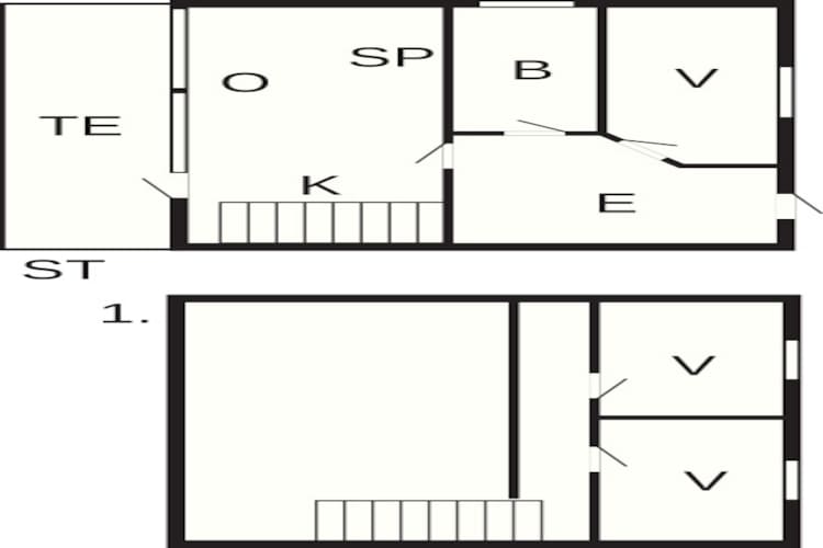 Gezellig strandhuis in Blavand -- By Traum Ferienwohnungen-Plattegrond