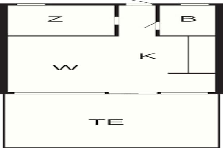 2 persoons vakantie huis in Vejers Strand-By Traum-Plattegrond