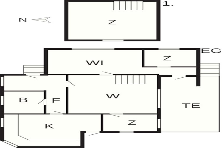 Gezellig duinverblijf nabij zee -- By Traum Ferienwohnungen-Plattegrond