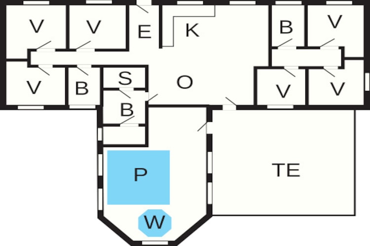 Luxe vakantieverblijf vlakbij het strand - Plattegrond