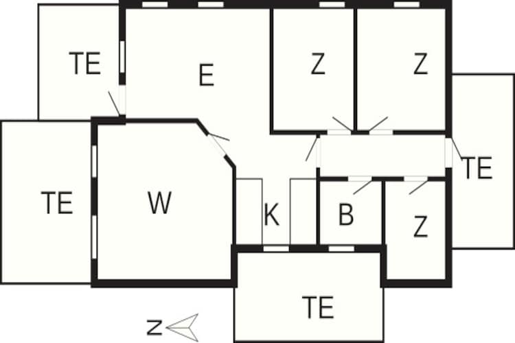 Panoramisch kustuitje -- By Traum Ferienwohnungen-Plattegrond