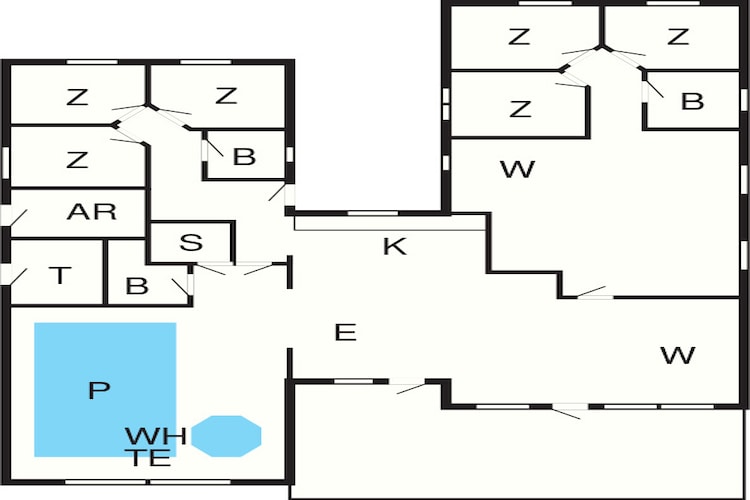16 persoons vakantie huis in Glesborg-Plattegrond