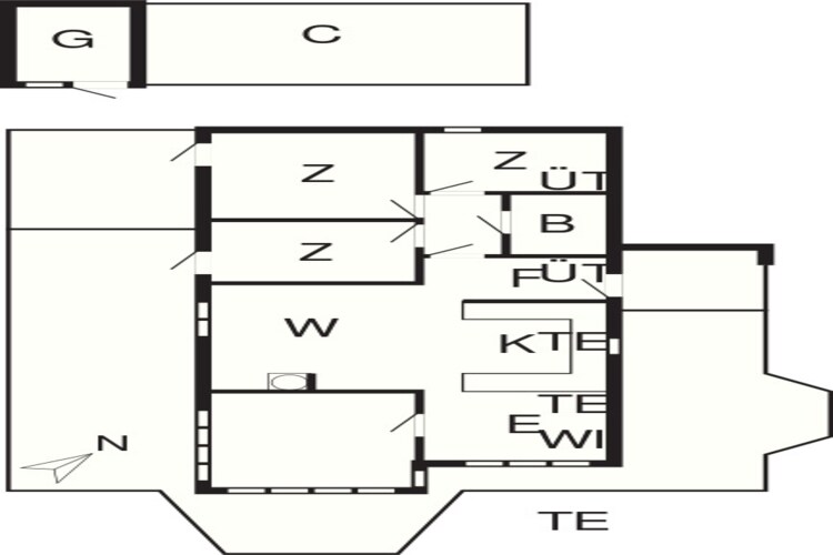 Gezellig strandhuis -- By Traum Ferienwohnungen-Plattegrond