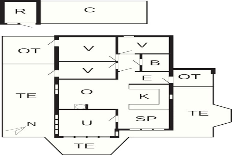 Gezellig strandhuis -- By Traum Ferienwohnungen-Plattegrond