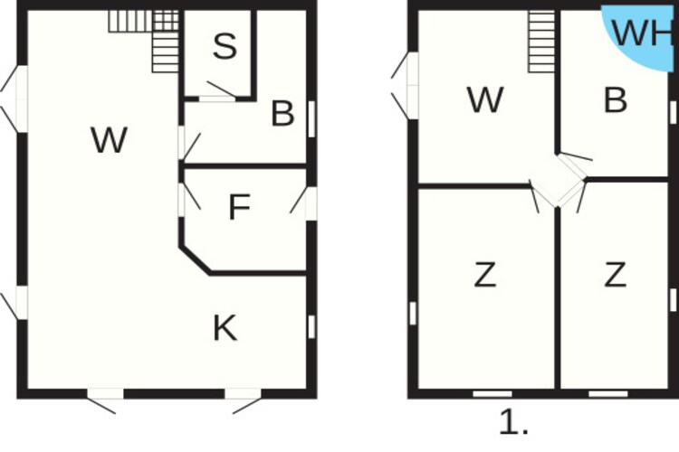 Panoramisch uitzicht op de golfbaan - Plattegrond