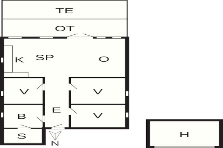 Rustig toevluchtsoord in Toftum -- By Traum Ferienwohnungen-Plattegrond
