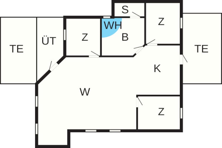 6 person holiday home in Hadsund-By Traum - Floor plan