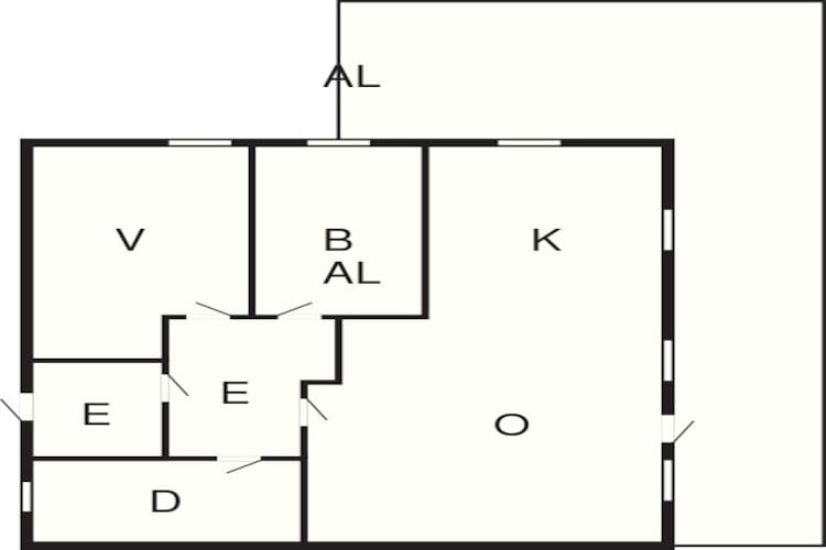 4 person holiday home in Selje-Floor plan