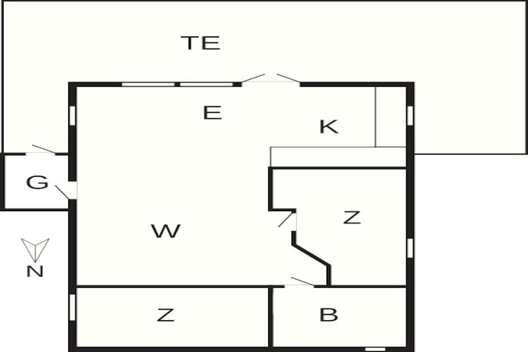 Strandparadijs in albaek -- By Traum Ferienwohnungen-Plattegrond