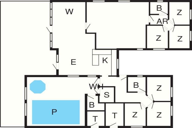 16 persoons vakantie huis in Vejby-Plattegrond