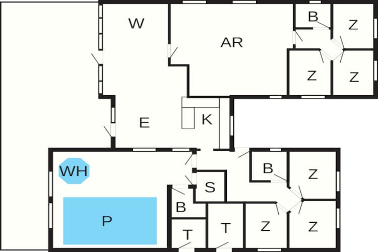16 persoons vakantie huis in Vejby-Plattegrond