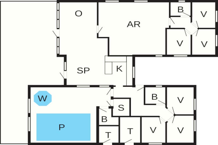 16 persoons vakantie huis in Vejby-Plattegrond