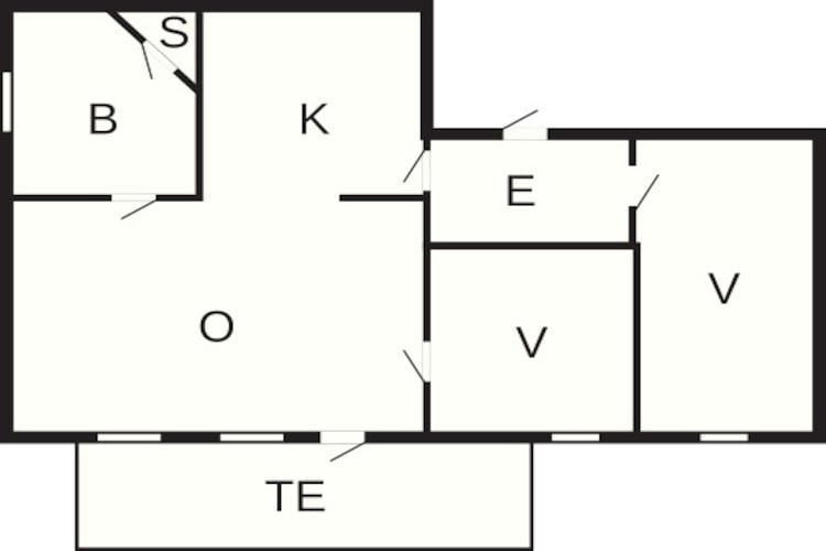 88205 1. ETG, ØVRE BYGG-Plattegrond