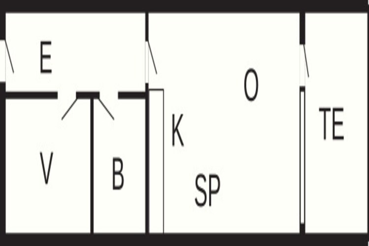 2 rooms - Plattegrond