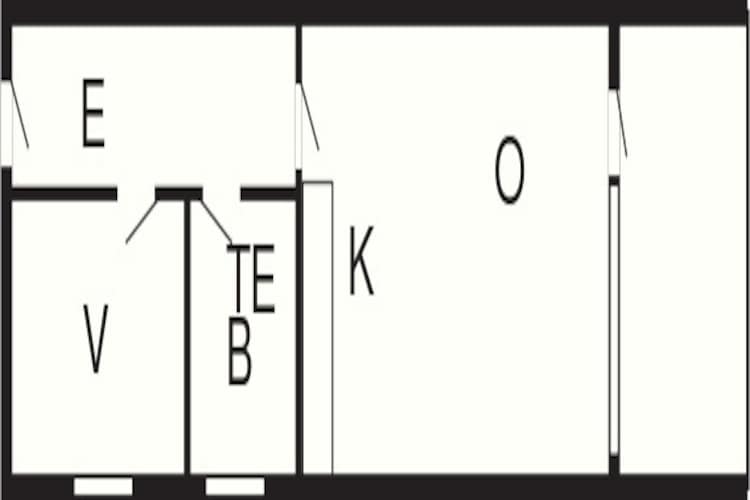 2 room w/seaview-Plattegrond