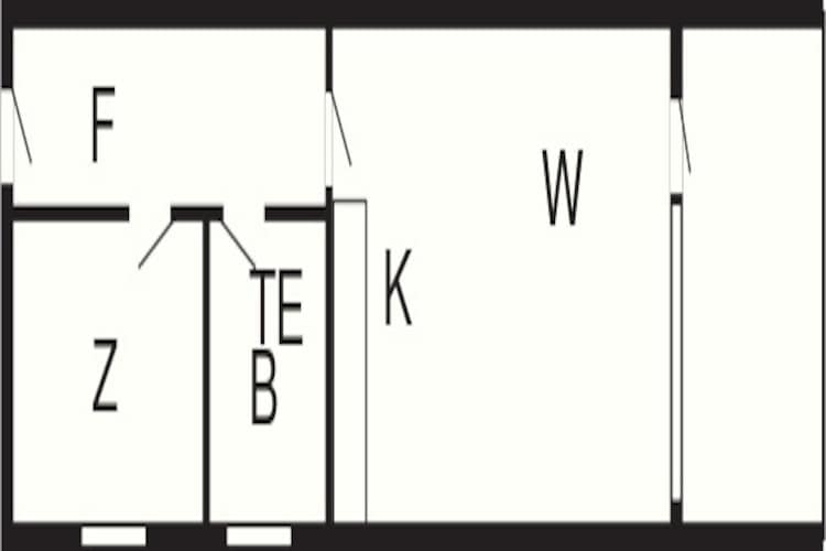 2 room w/seaview-Plattegrond