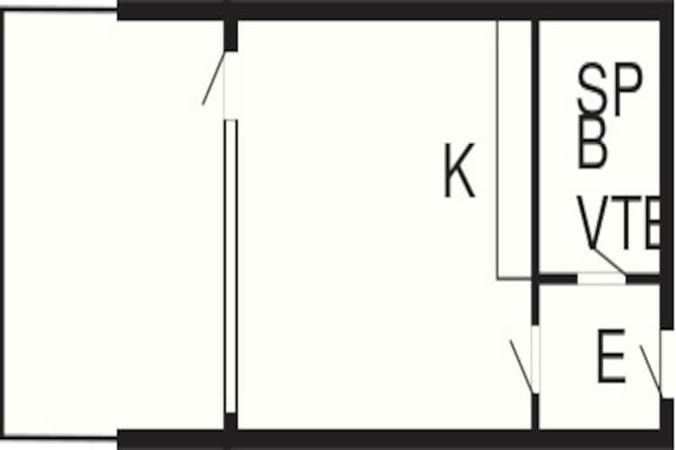 1 room,incl.electricity,Premium - Floor plan