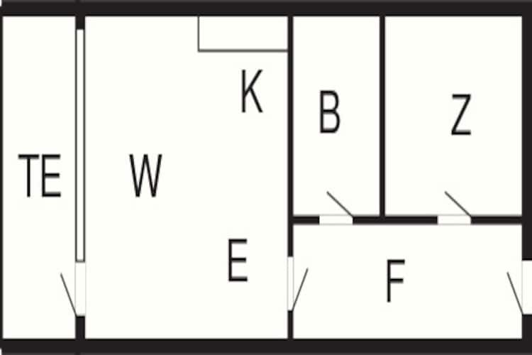 2 room,ground floor,44m2,Premium - Floor plan