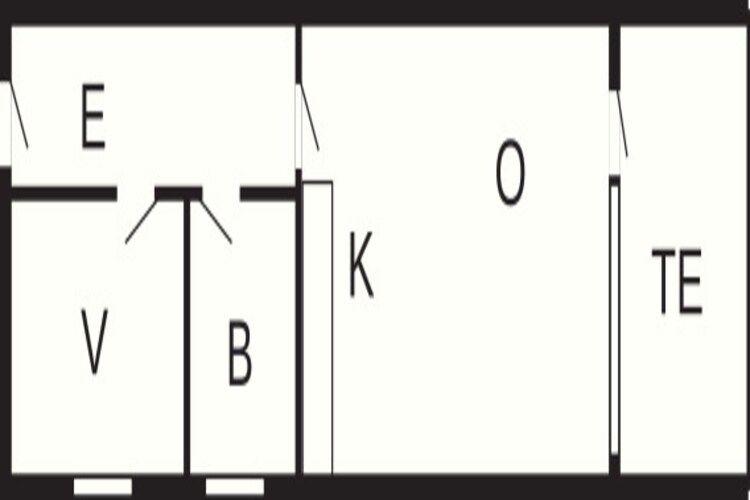 2 room w/seaview,ground/1 st floor-Plattegrond