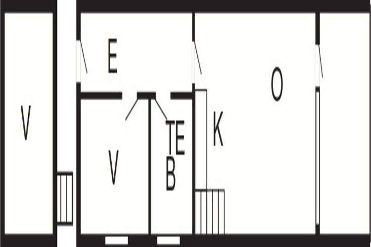 2½ room w/seaview, 1 st floor-Plattegrond