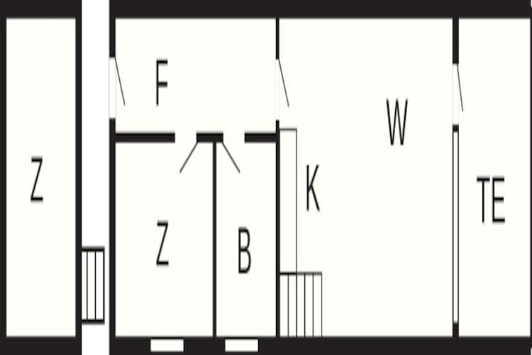2½ room w/seaview, 1 st floor-Plattegrond