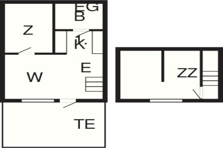 3 room,2 levels-Plattegrond