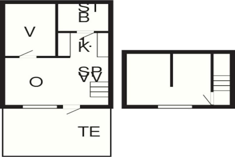 3 room,2 levels-Plattegrond