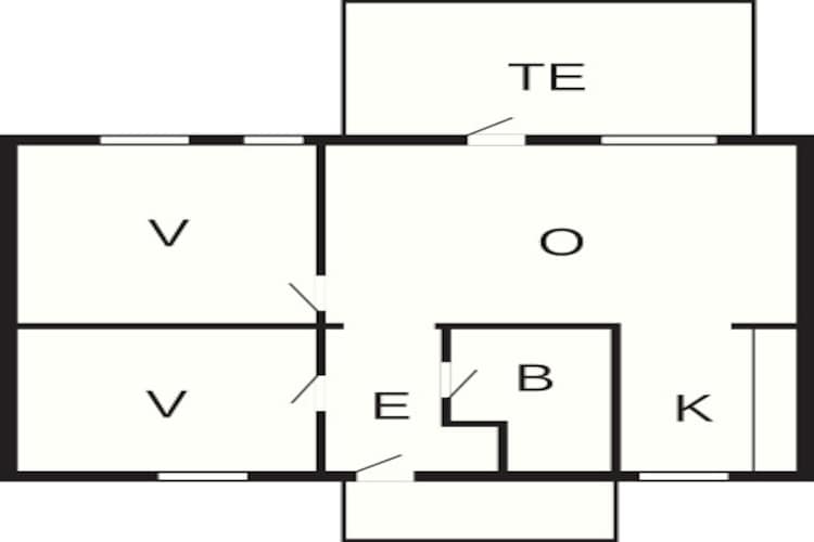 3 room,m/seaview,ground/1.floor-Plattegrond