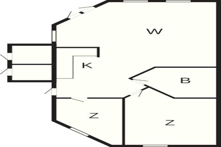 3 room,ground floor-Plattegrond