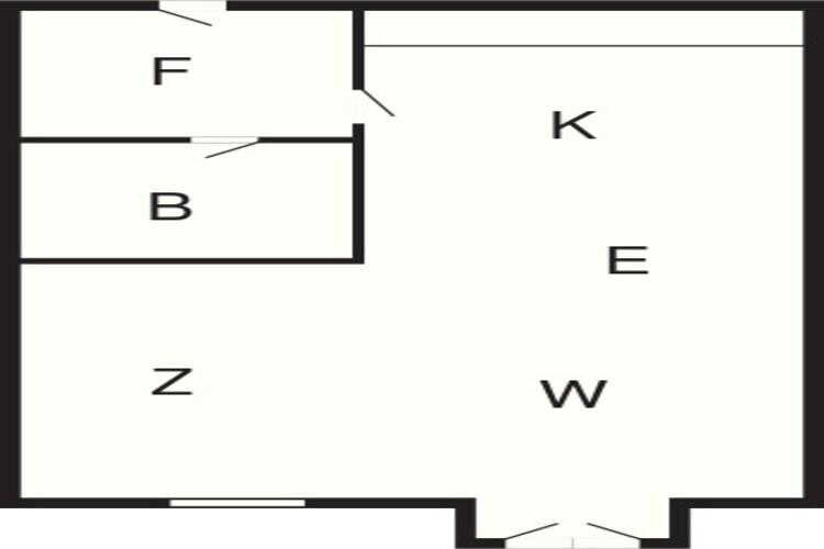 1 room w/seaview-Plattegrond