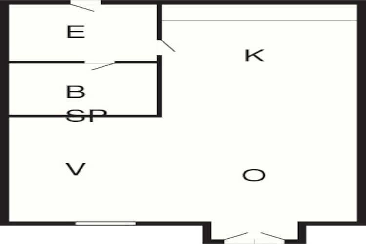 1 room w/seaview-Plattegrond