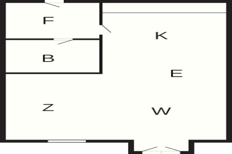 1 room w/seaview-Plattegrond