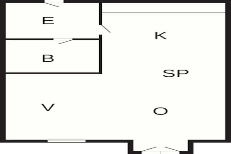 1 room w/seaview-Plattegrond