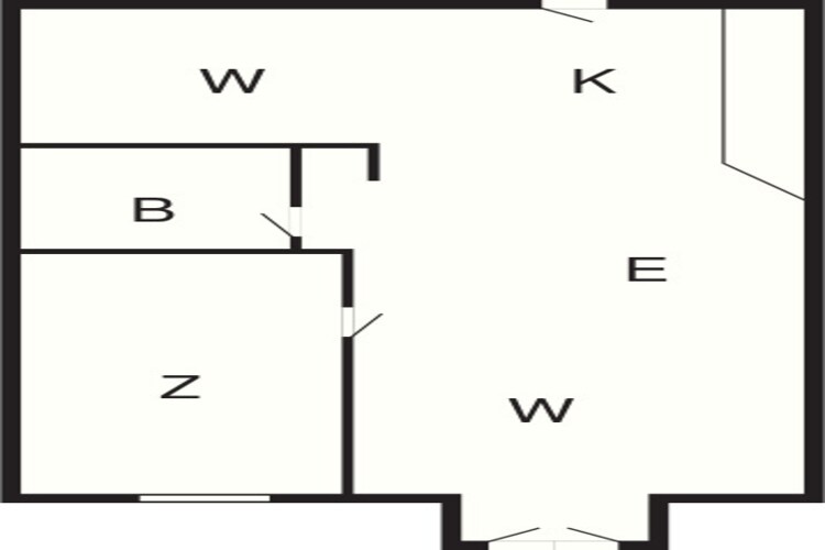 2 rooms w/partially seaview-Plattegrond